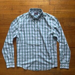 UNTUCKIT Medium Green Plaid Slim Fit Button Down Shirt Mens Casual